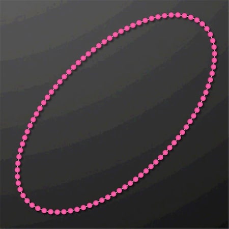 Endless Games Smooth Round Opaque Bead Mardi Gras Necklace, Pink, 12PK EN3335365